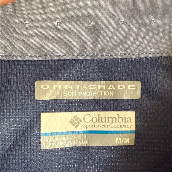 Columbia omni shade sun protection Light Blue Button-Up Shirt new !! - Picture 8 of 14